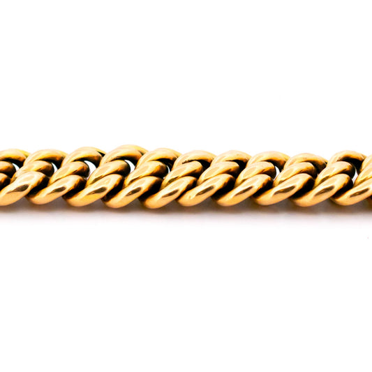 Vintage 14ct Yellow Gold Double Curb Link Bracelet