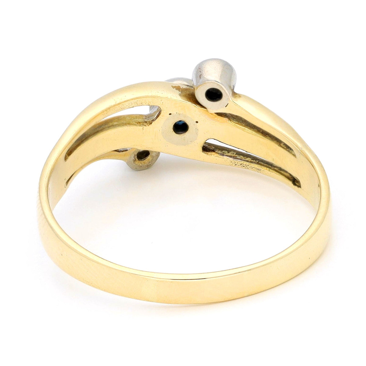 Diamond Sapphire 14k Trilogy Ring 19358-9813