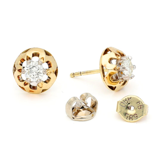 Diamond 14k Solitaire Earrings 19425-9821 Image2
