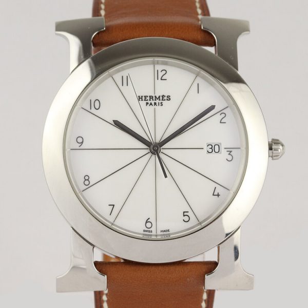 Hermes Heure H Ronde HR1.710 Steel Quartz Watch, Box and Papers