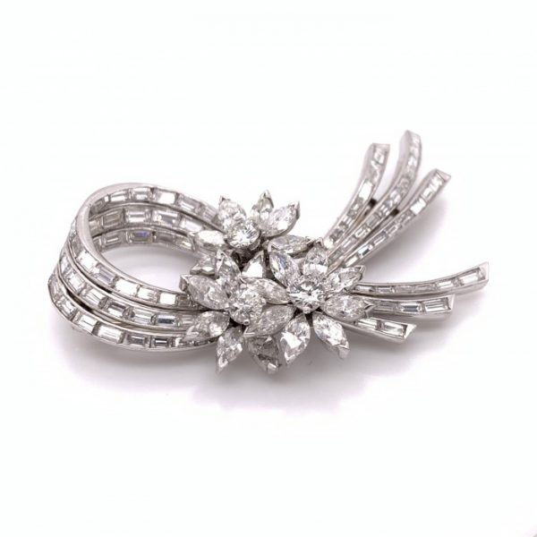 1950's Diamond Spray Brooch