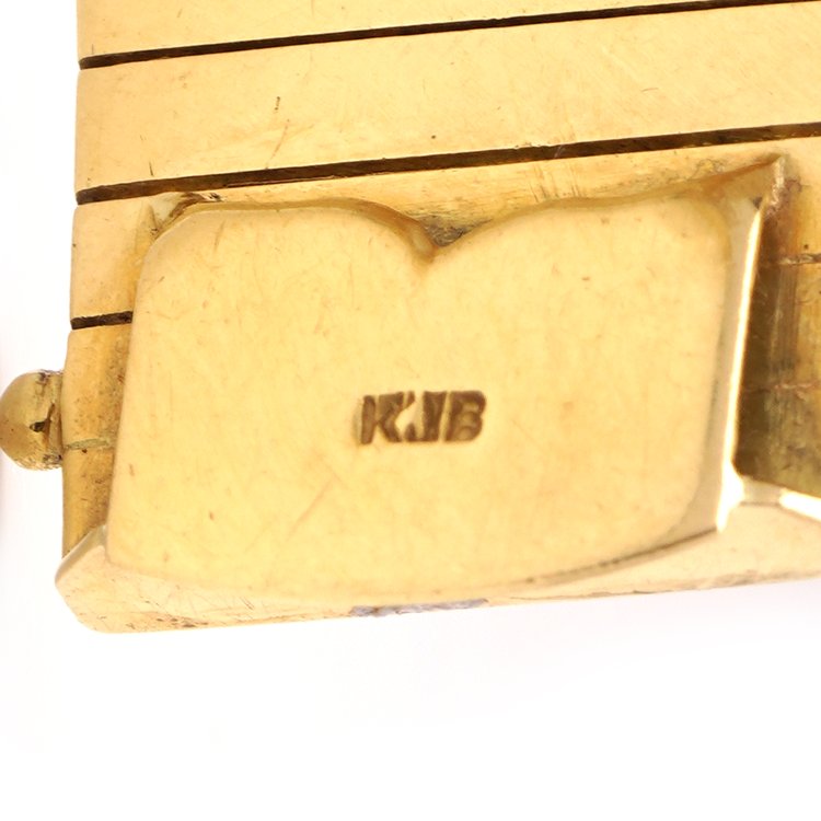 Omega Vintage 18ct Yellow Gold Bracelet Watch with Ruby