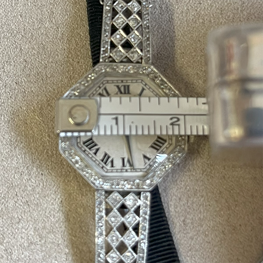 Art Deco Diamond Platinum Quartz Cocktail Watch, Circa 1920