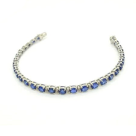 Sapphire and Diamond Tennis Bracelet