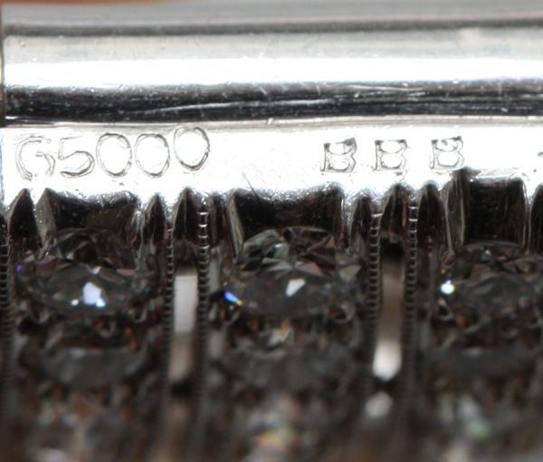 Art Deco 3.20ct Diamond Dress Clip, Signed and Numbered; Bailey Banks and Biddle, 65000, USA