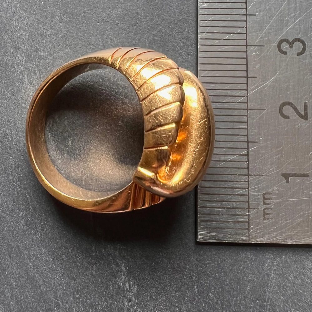 French Retro 18ct Yellow Gold Ring