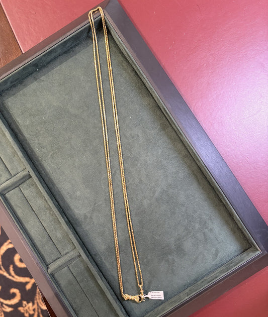 Antique 18 Carat Yellow Gold Double Chain with Clasped Hand Fastening
