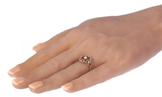 Antique Art Deco Sapphire Diamond and Pearl Ring