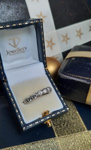 Vintage French 2.5ct Diamond Full Eternity Ring