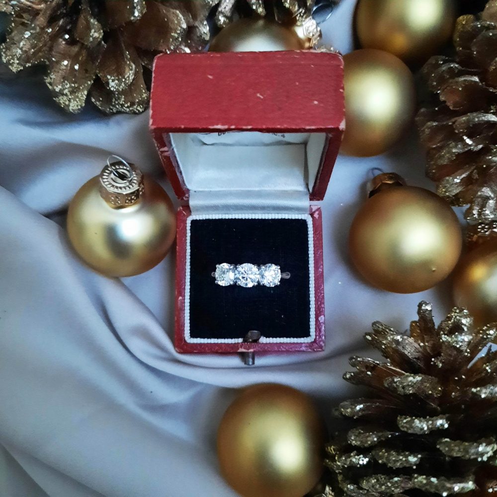 Diamond Three Stone Ring, 2.25 carat total