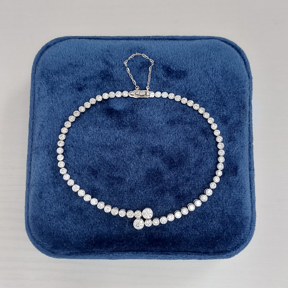 Bezel Set Diamond Line Bracelet 2.64 carats