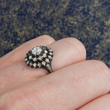 Antique Early Victorian Rose Cut Diamond Ring