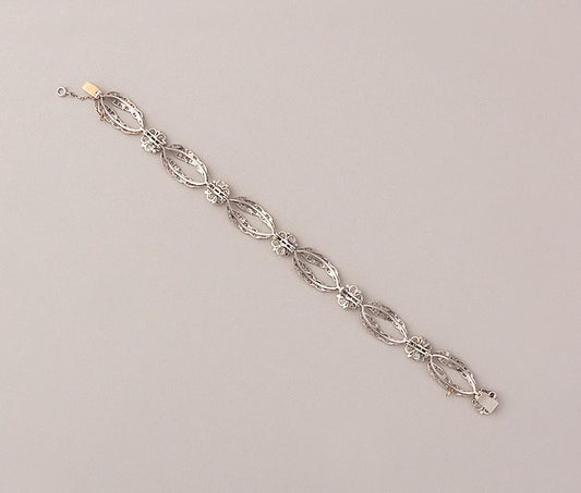 Edwardian 18ct Gold & Platinum Bracelet with Diamonds