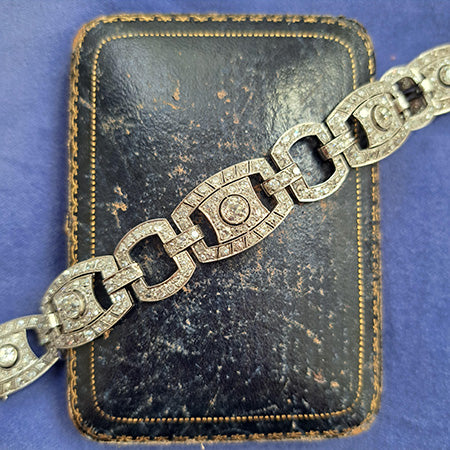 Art Deco Diamond Bracelet, 12 carat total