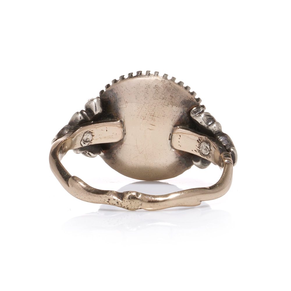 Victorian 18kt Gold and Silver Rose-Cut Diamond Cluster Ring