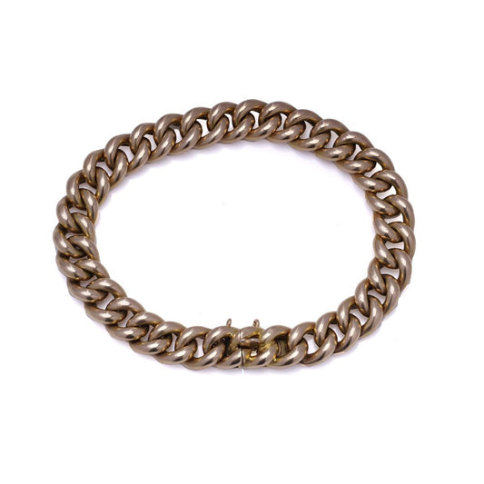 Victorian gold curb link bracelet.