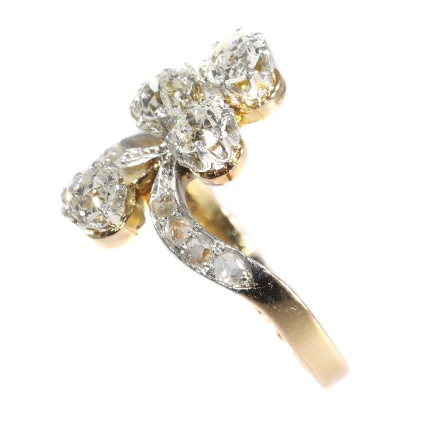 Antique Belle Epoque Diamond Crown Dress Ring