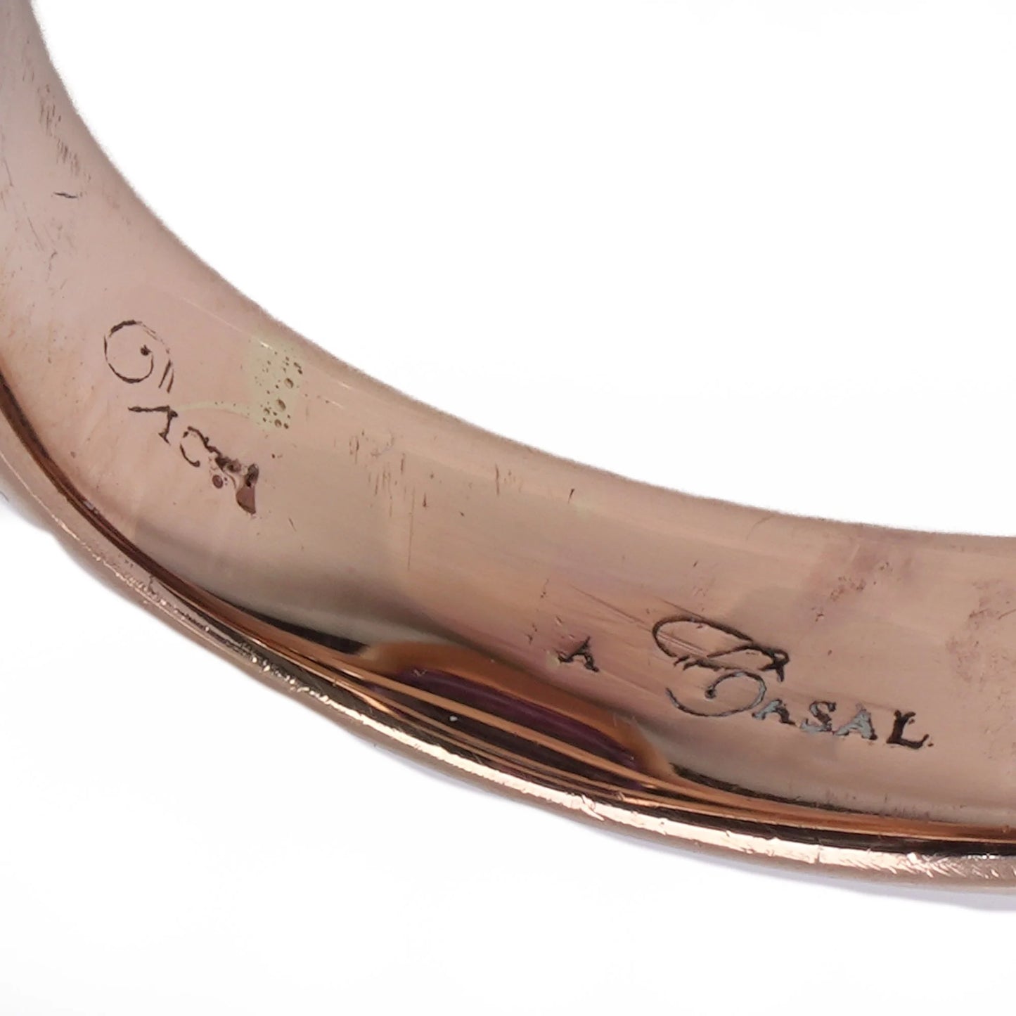 Vintage Amethyst and Diamond Ring, Signed Gasal