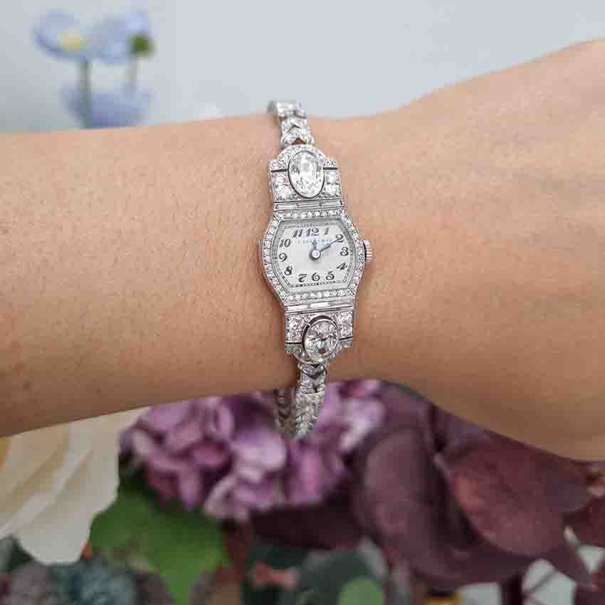 Antique Art Deco Tiffany and Co Diamond Cocktail Watch