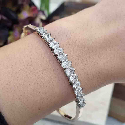 Antique French 5ct Diamond Bangle Bracelet