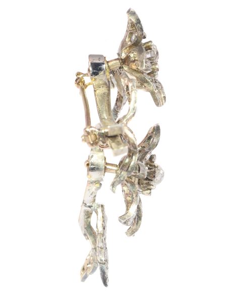 Antique Diamond En Tremblant Flower Branch Brooch