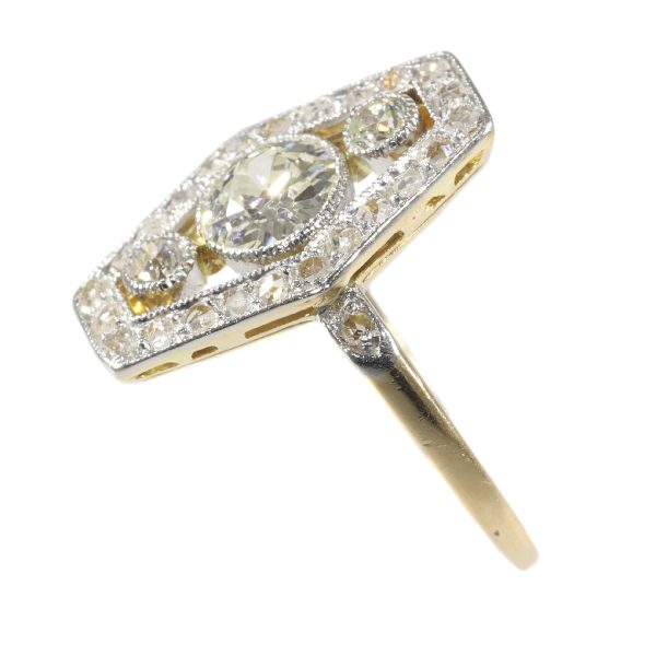 Antique Belle Epoque Diamond Engagement Ring, 18ct Yellow Gold and Platinum