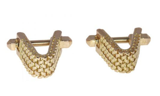 Vintage Fifties Sturdy 18ct Gold Cufflinks