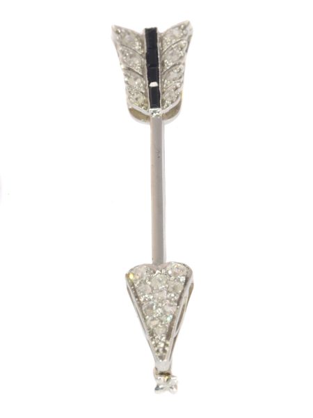 Antique Art Deco Diamond Arrow Bar Brooch