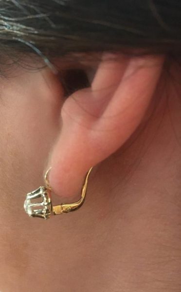 Vintage Rose Cut Diamond Drop Earrings, 0.60 carats