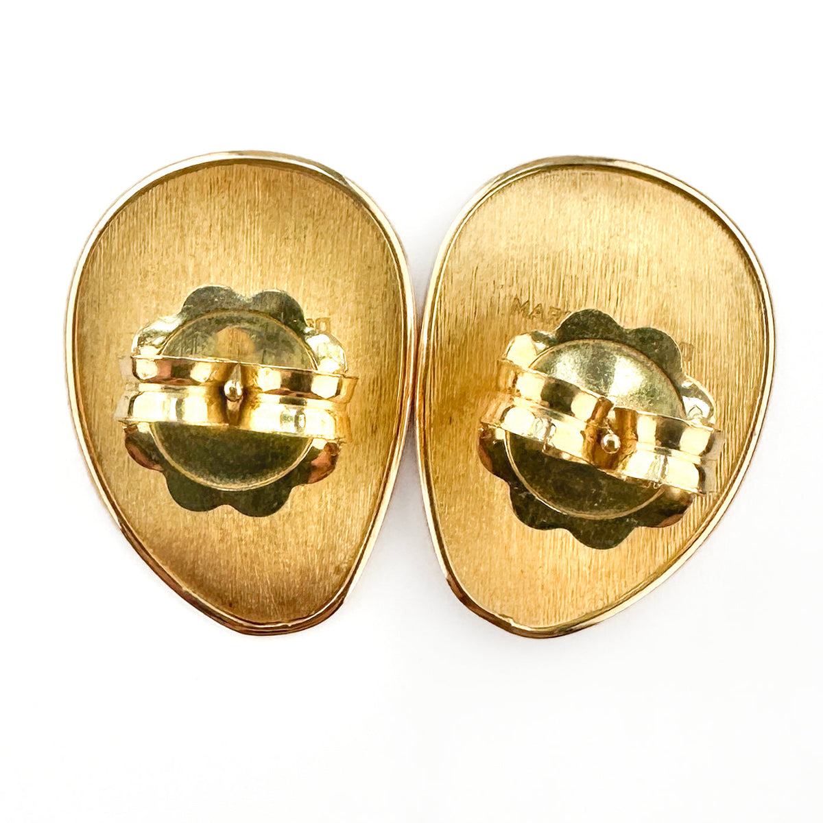 Contemporary Italian Marco Bicego Lunaria 18ct Yellow Gold Stud Earrings