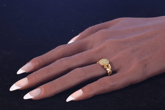 Art Nouveau Antique Gold and Rose Cut Diamond Ring