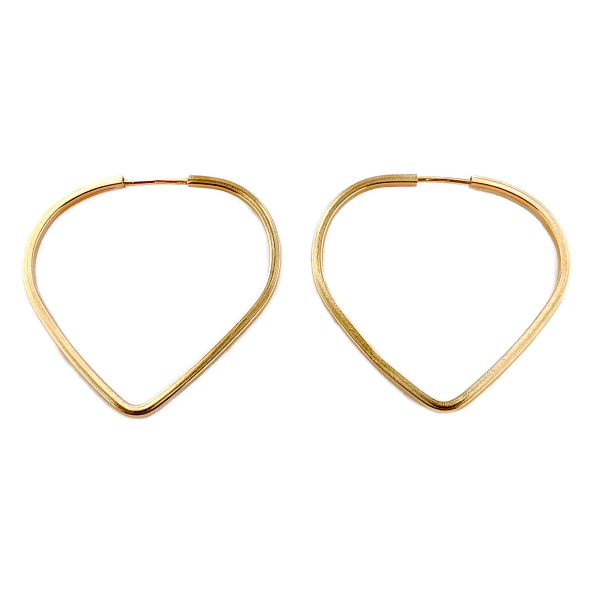 Rounded Triangular Hoop Earrings
