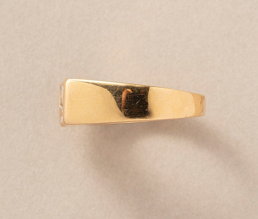 Modern Oscar Heyman 18ct Gold & Diamond Ring