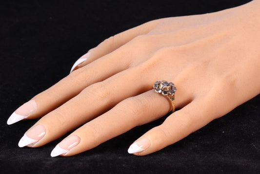 16th/17th Century Diamond Cluster Ring In Yellow Gold