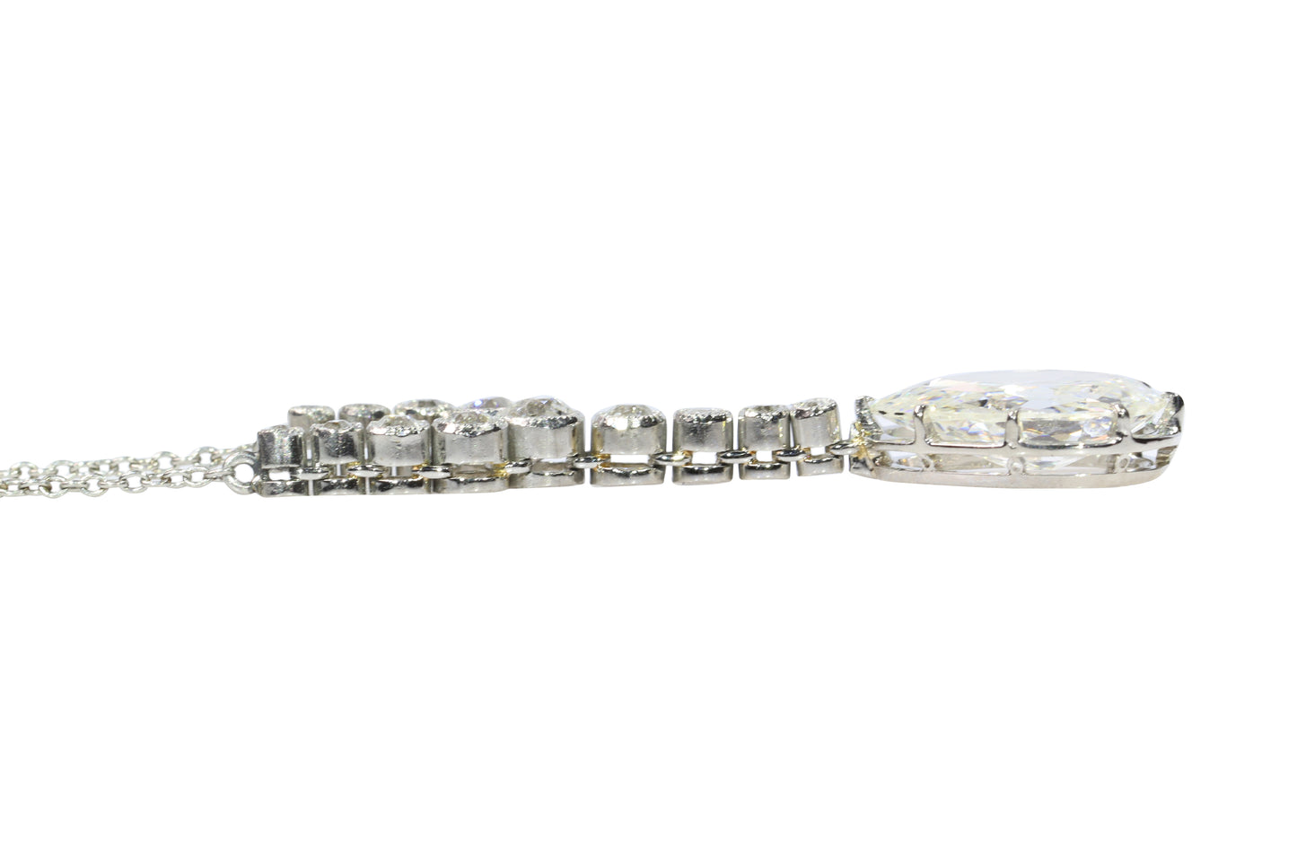 Antique Art Deco Pear-Shaped Diamond Necklace 2.77cts, Circa 1920