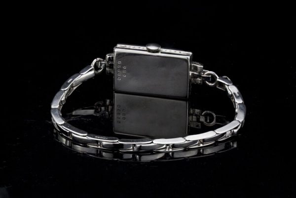 Rolex Art Deco Platinum Ladies Cocktail Watch Set With Diamonds