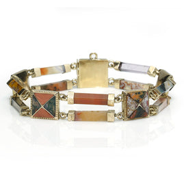 Antique Victorian Scottish Agate Bracelet