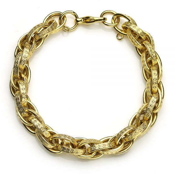 Fancy Link Gold Bracelet