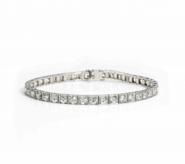 Vintage Edwardian Style Diamond Line Bracelet