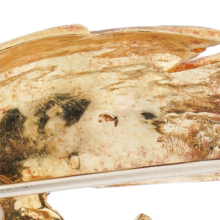 Vintage 18ct Yellow Gold Bird Brooch mid 20th century