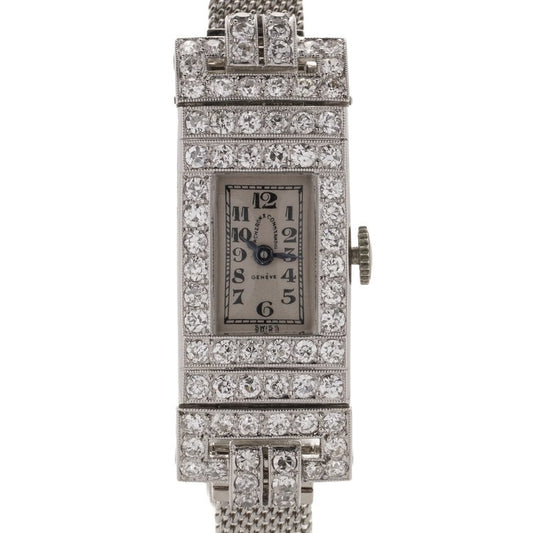 Antique Vacheron Constantin 3.60ct Diamond Cocktail Watch in Platinum
