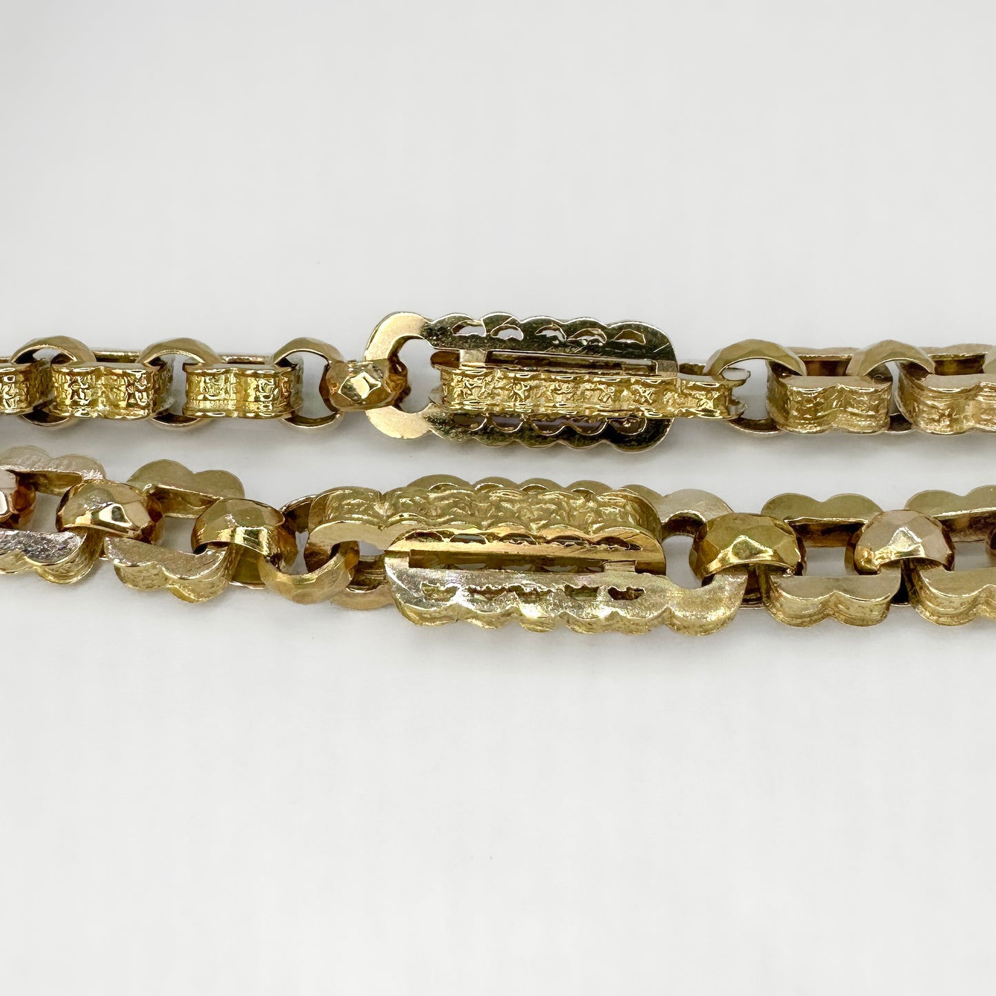 Antique Fancy Link Albert Chain Necklace