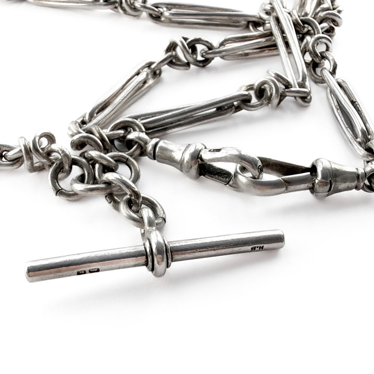 Edwardian 25.5" Stylised Knot & Trombone Link Albert Chain