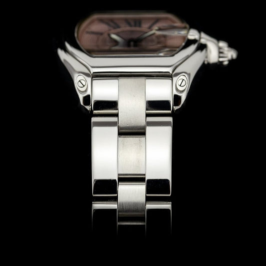 Cartier Roadster W62016V3 Pink Face Watch with Papers