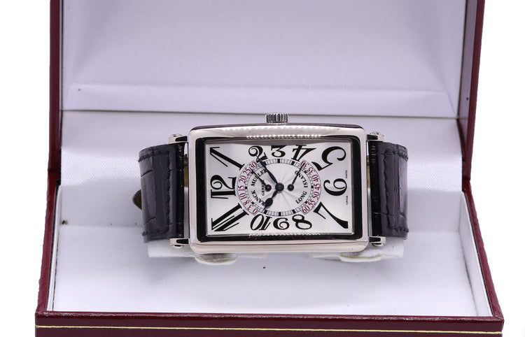 Franck Muller Long Island Bi-Retrograde 18ct White Gold Automatic Watch