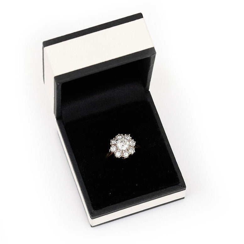 Vintage Diamond Floral Cluster Ring, 1.60 carats