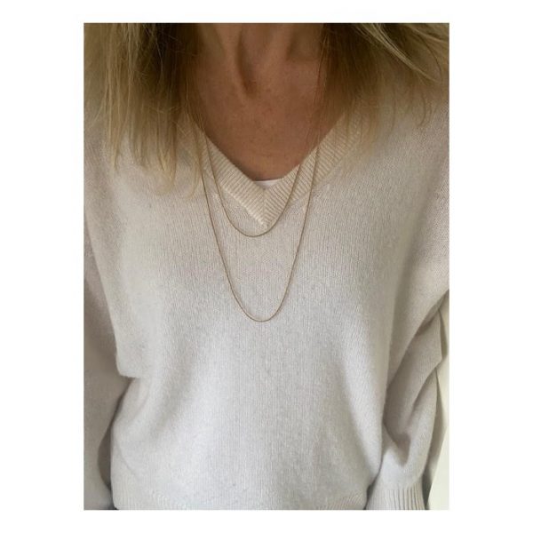 Vintage 18ct Yellow Gold Long Belcher Chain Necklace