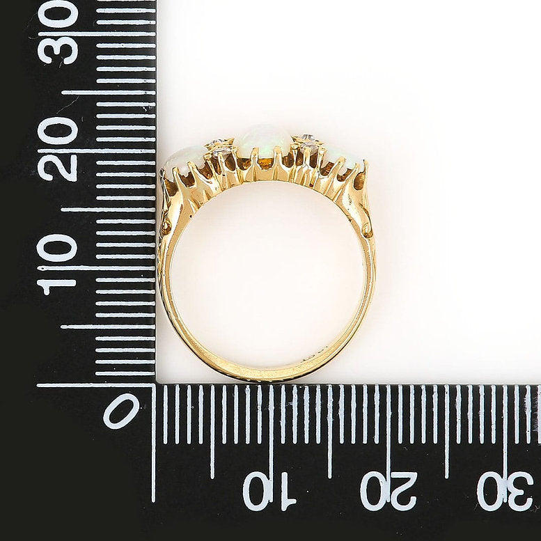 Antique Opal and Diamond Ring