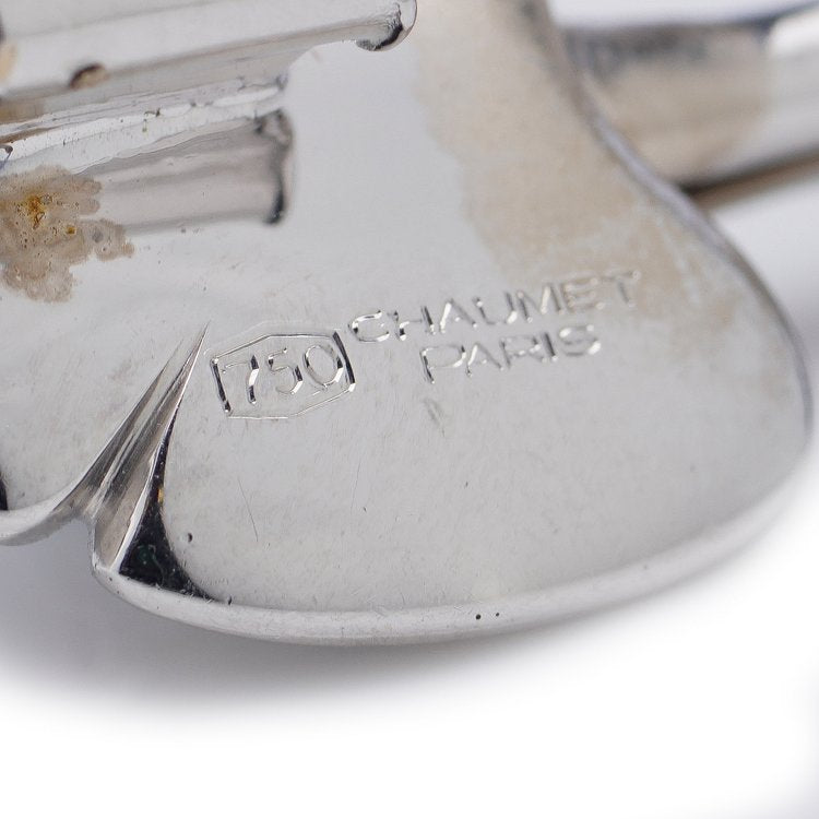 Chaumet 18ct White Gold Diamond Flower Pin Brooch Pendant