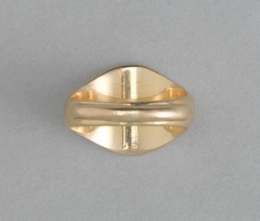 Vintage French 18ct Yellow Gold Aquarius Signet Ring